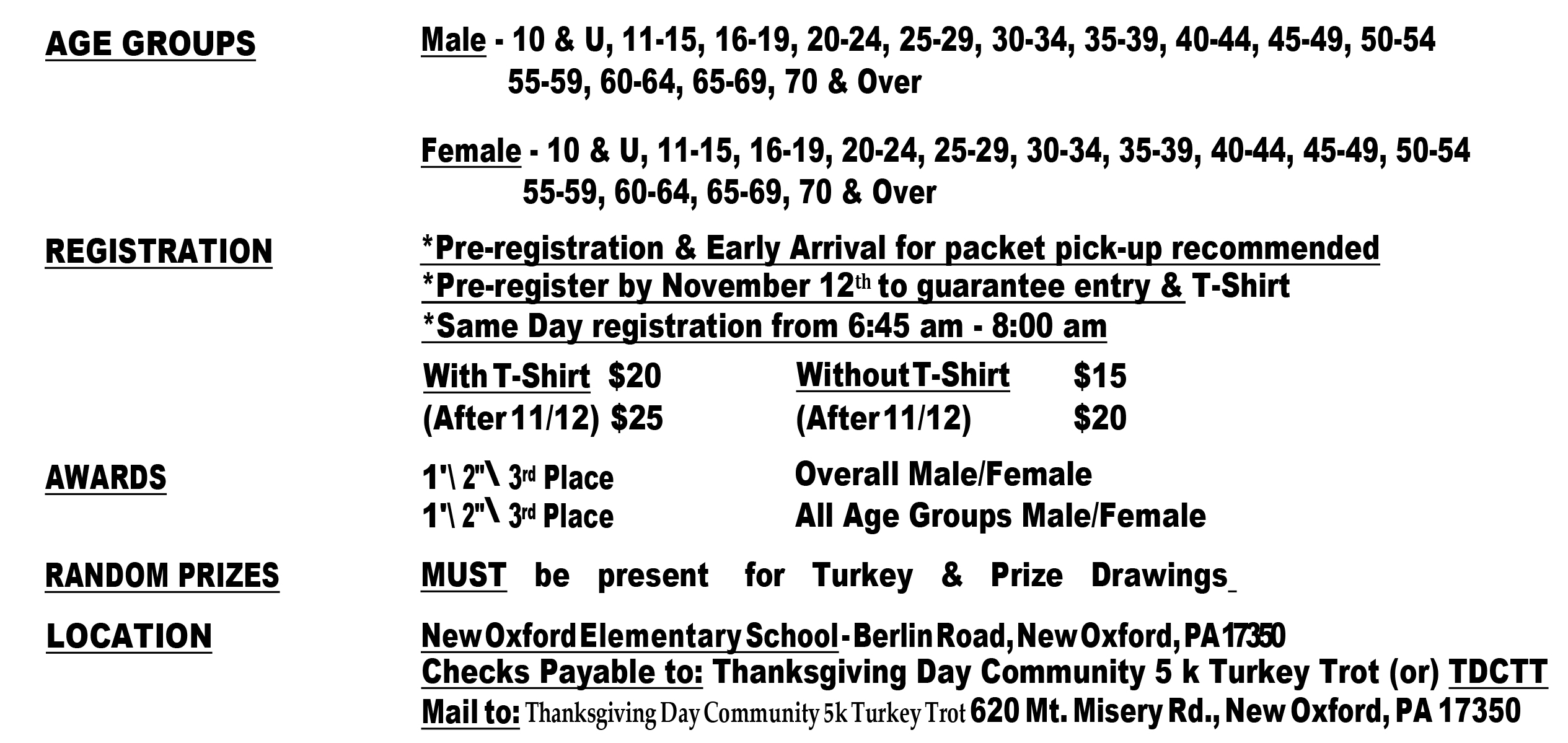 New Oxford Turkey Trot